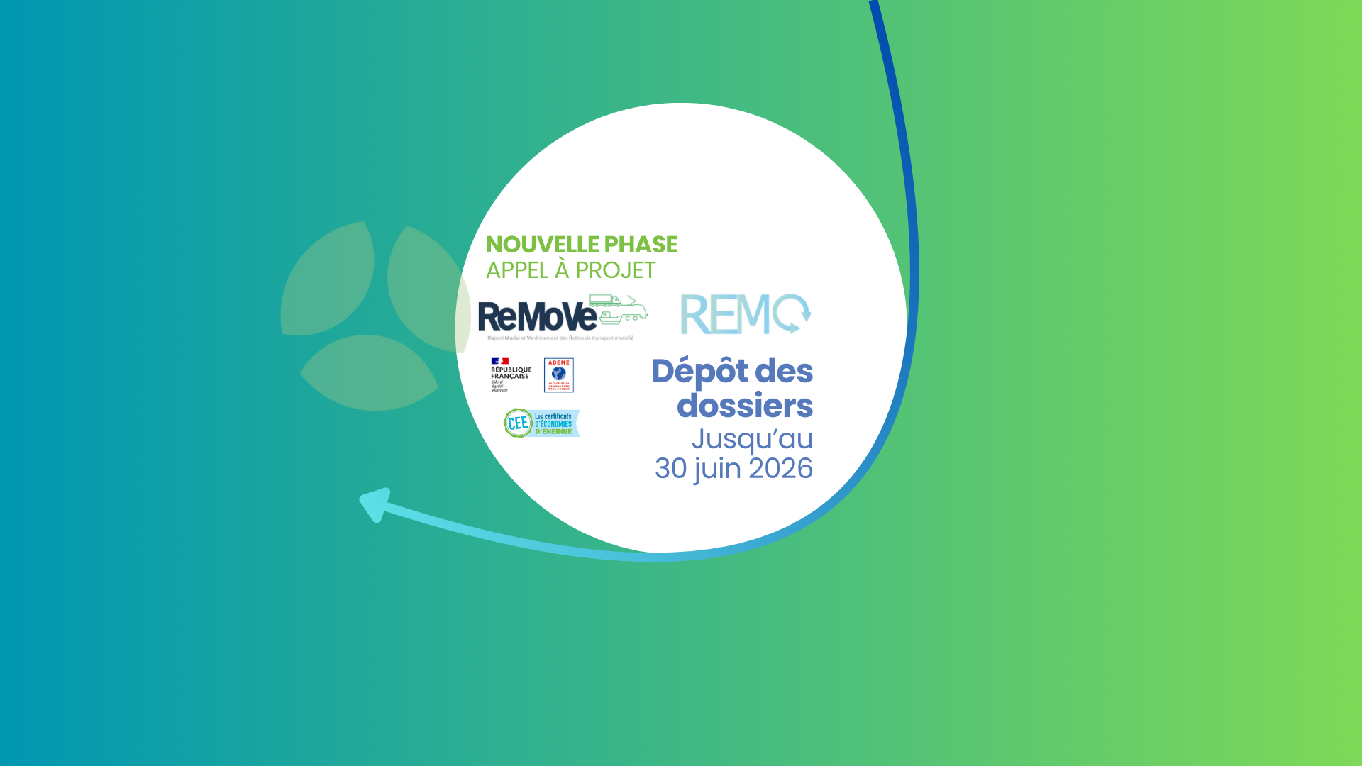 Report modal : nouvel Appel à projet REMOVE